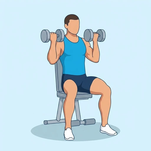 Arnold Press — start position, flat illustration