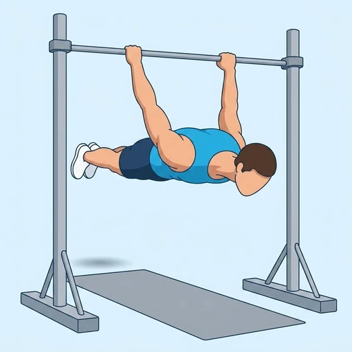 Back Lever, flat illustration