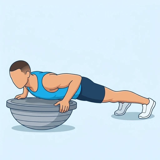 Balance Dome Push-Up — peak position, flat illustration