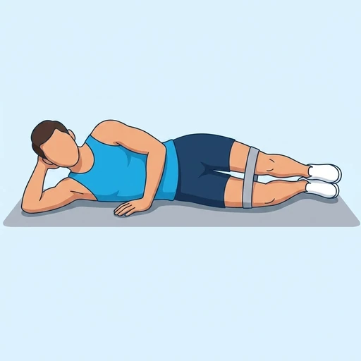 Banded Clamshell — start position, flat illustration