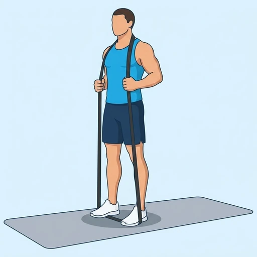 Banded Good Morning — start position, flat illustration
