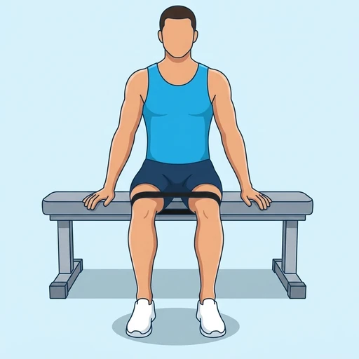 Banded Seated Hip Abduction — start position, flat illustration