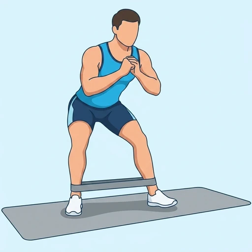 Banded Sumo Walk — start position, flat illustration