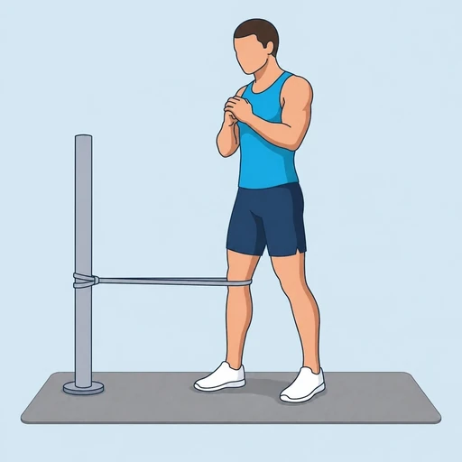 Banded Terminal Knee Extension — start position, flat illustration