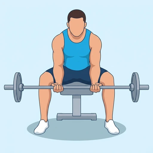 Barbell Wrist Curl — start position, flat illustration