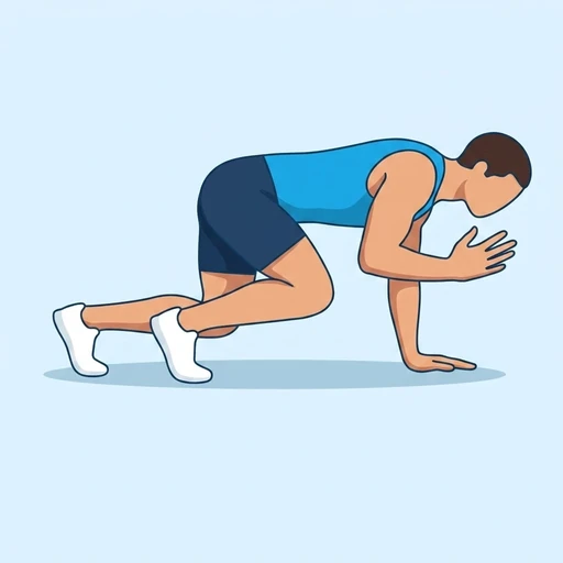 Bear Crawl — start position, flat illustration