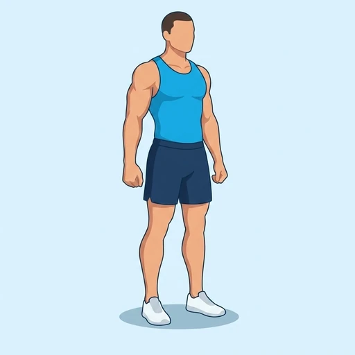 Bodyweight Calf Raise — start position, flat illustration