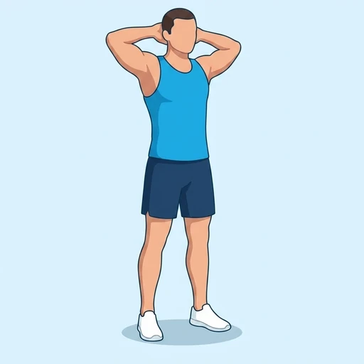 Bodyweight Good Morning — start position, flat illustration
