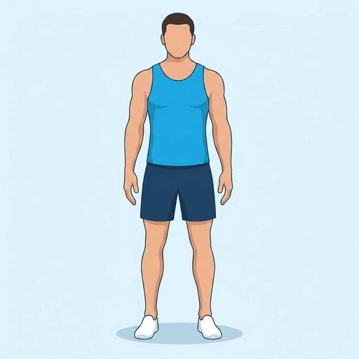 Bodyweight Lateral Raise — start position, flat illustration