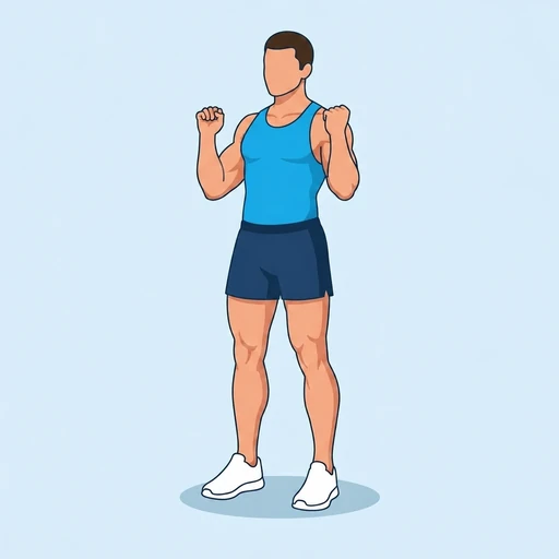 Bodyweight Overhead Press — start position, flat illustration