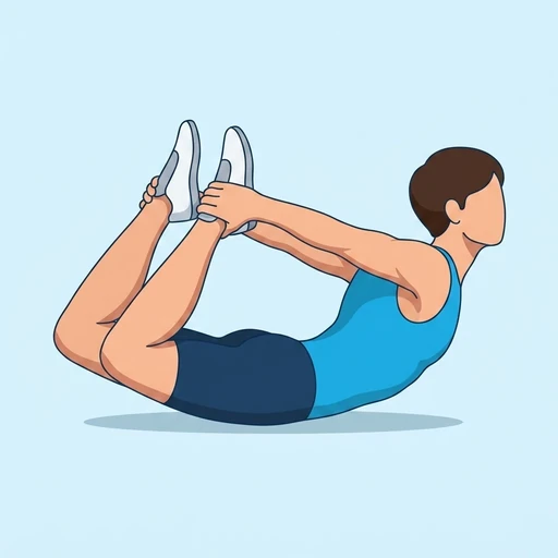 Bow Pose, flat illustration