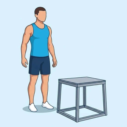 Box Jump — start position, flat illustration