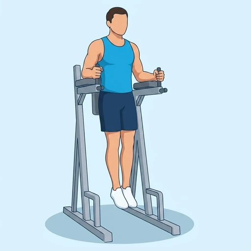 Captain's Chair Knee Raise — start position, flat illustration