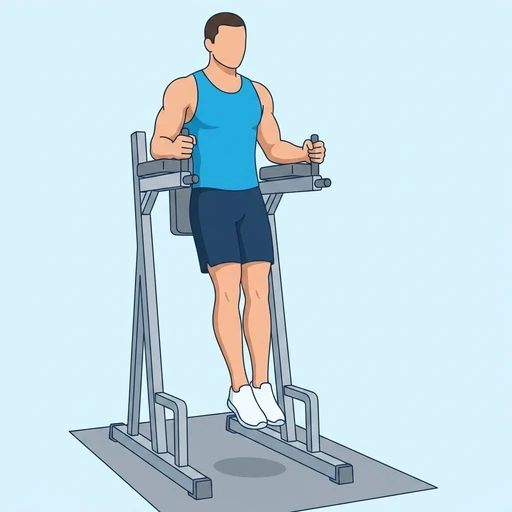 Captain's Chair Leg Raise — start position, flat illustration