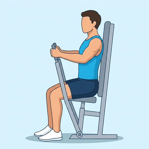 Machine Chest Press — start position, flat illustration