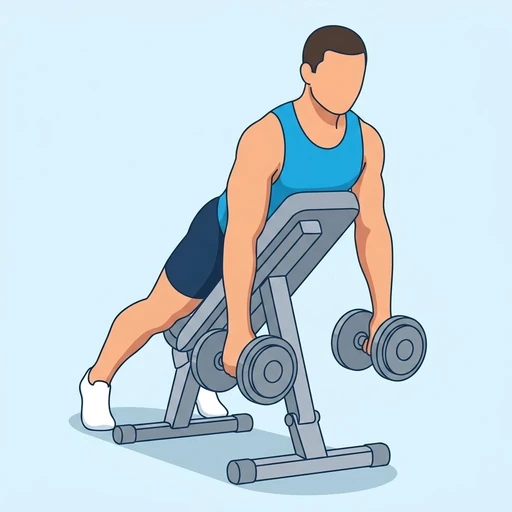 Chest Supported Dumbbell Shrug — start position, flat illustration