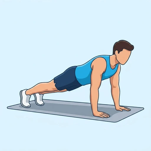 Clap Push-Ups — start position, flat illustration