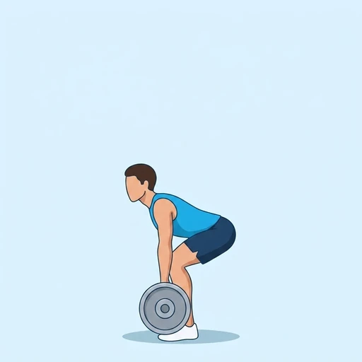 Clean and Jerk — start position, flat illustration