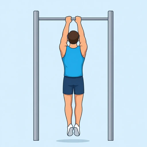 Close-Grip Pull-Ups — start position, flat illustration