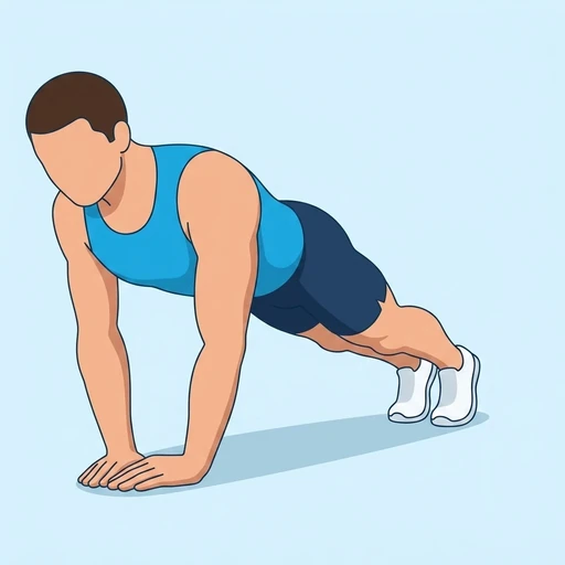 Close Grip Push Ups — start position, flat illustration