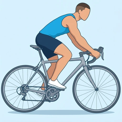 Cycling, flat illustration