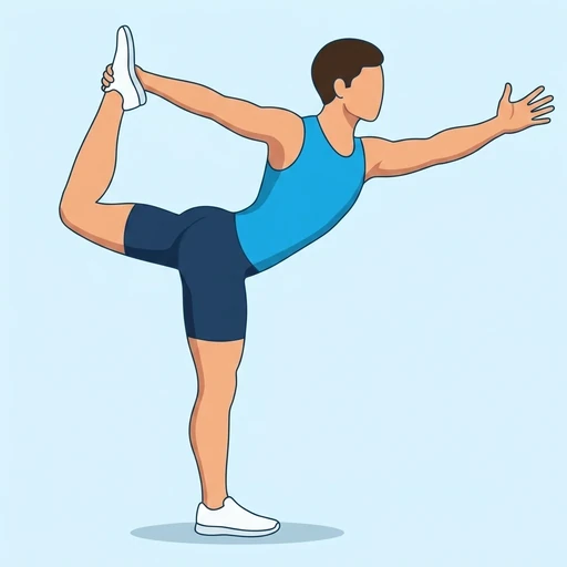 Dancer Pose, flat illustration