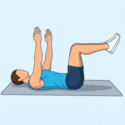 Dead Bug — start position, flat illustration