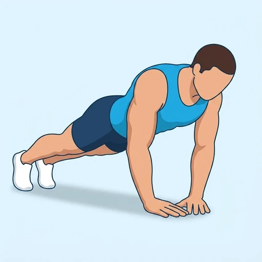 Diamond Push Ups — start position, flat illustration