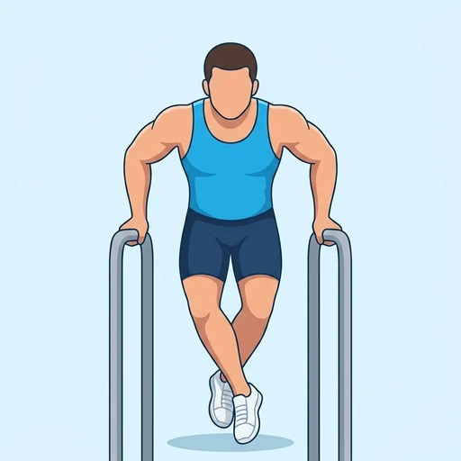 Chest Dips — peak position, flat illustration