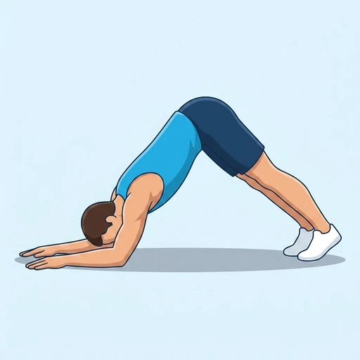 Dolphin Pose, flat illustration