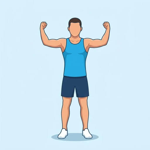 Doorway Chest Stretch, flat illustration
