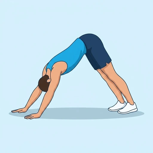 Downward Dog Pedal — start position, flat illustration