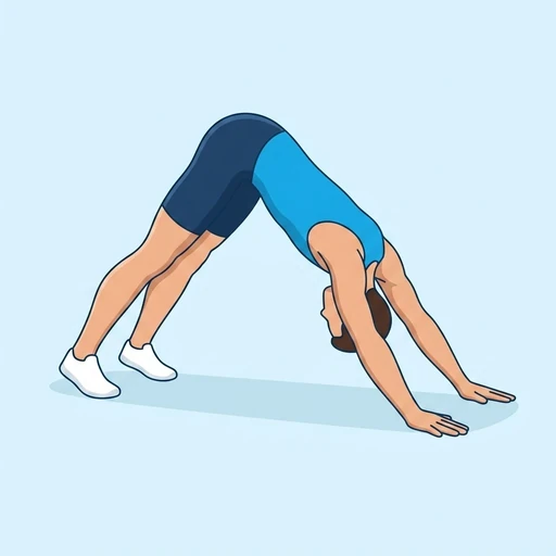 Downward Dog to Upward Dog — start position, flat illustration
