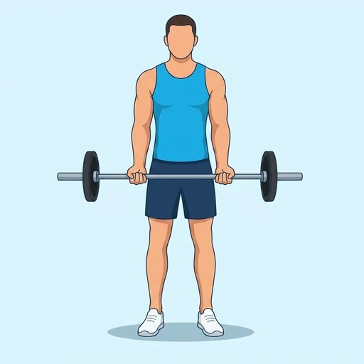 Drag Curl — start position, flat illustration