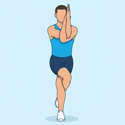 Eagle Pose, flat illustration