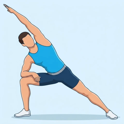 Extended Side Angle Pose, flat illustration