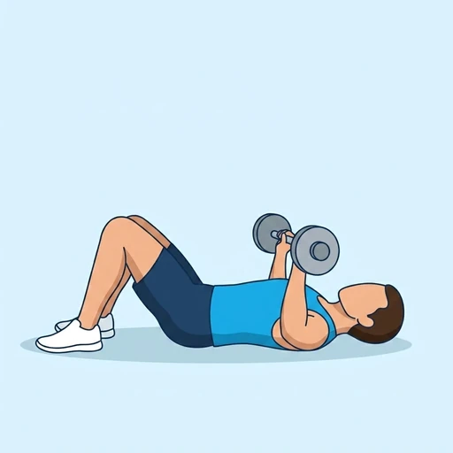 Floor EZ-Bar Press — peak position, flat illustration