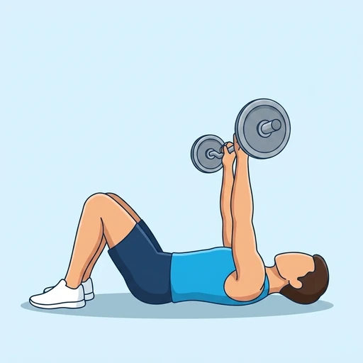 Floor EZ-Bar Press — start position, flat illustration