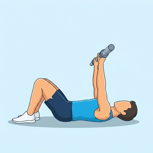 Floor Press — start position, flat illustration