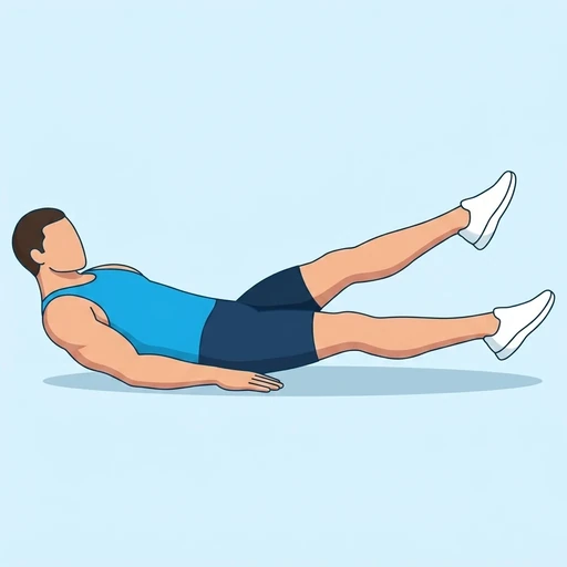 Flutter Kicks — start position, flat illustration