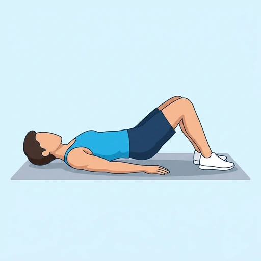Glute Bridge — start position, flat illustration