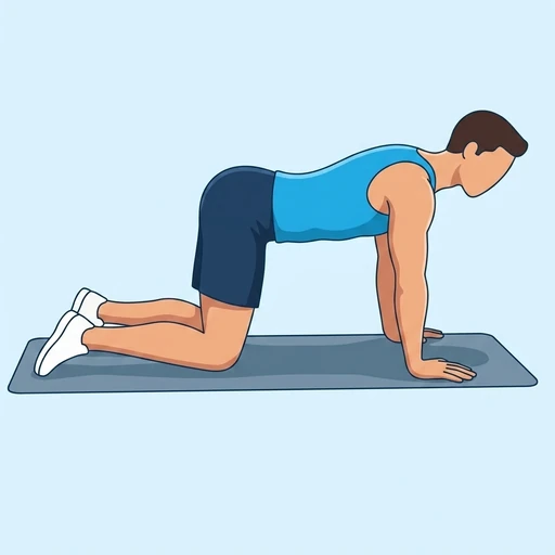 Glute Kickback — start position, flat illustration
