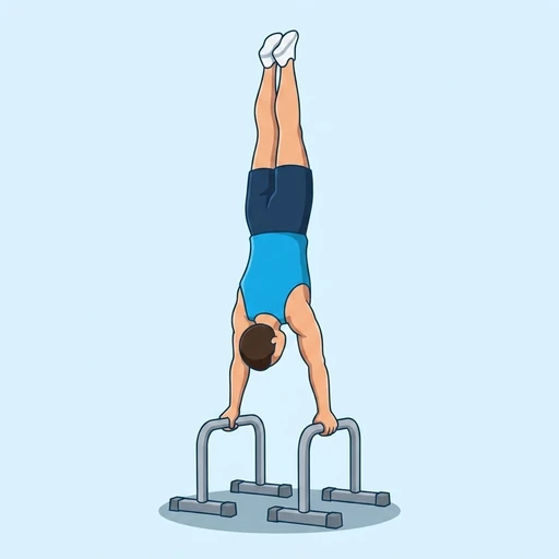 Handstand Push Ups — start position, flat illustration