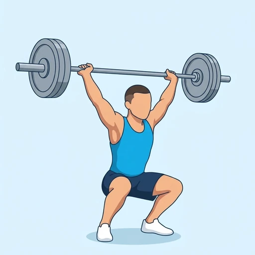 Hang Snatch — peak position, flat illustration