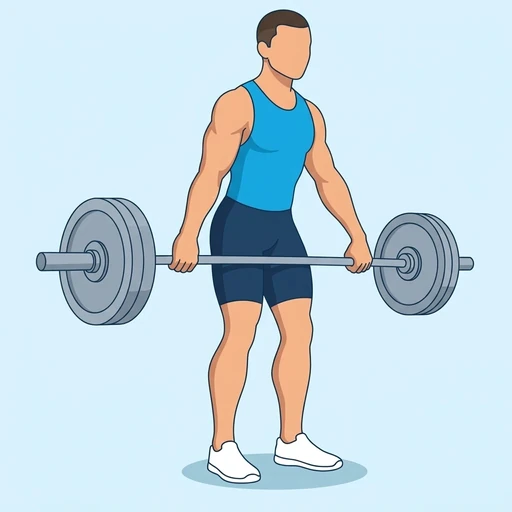 Hang Snatch — start position, flat illustration