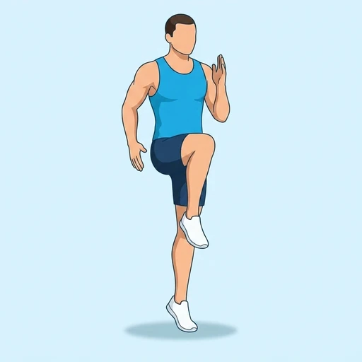 High Knees, flat illustration