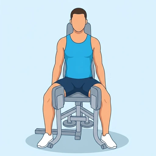 Hip Adduction — start position, flat illustration