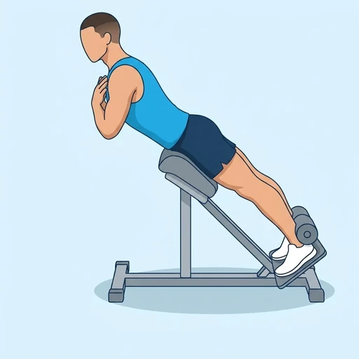 Hyperextension Bench Hold, flat illustration