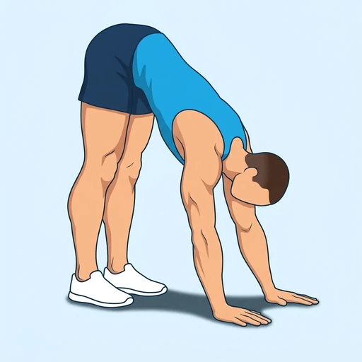 Inchworm — start position, flat illustration