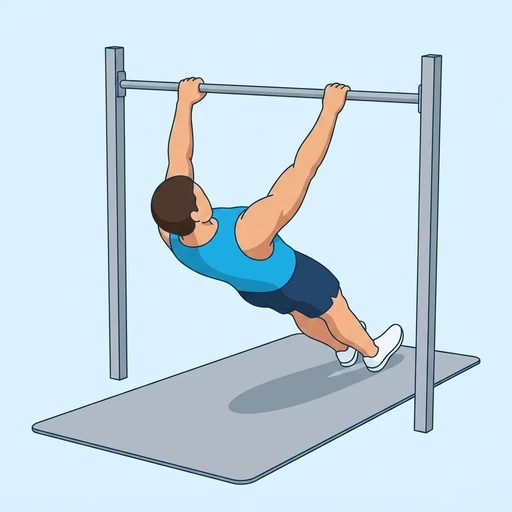 Inverted Row — start position, flat illustration